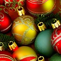 Colorful Christmas Ornaments 
