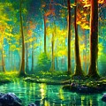 Fantasy Forest with Pond